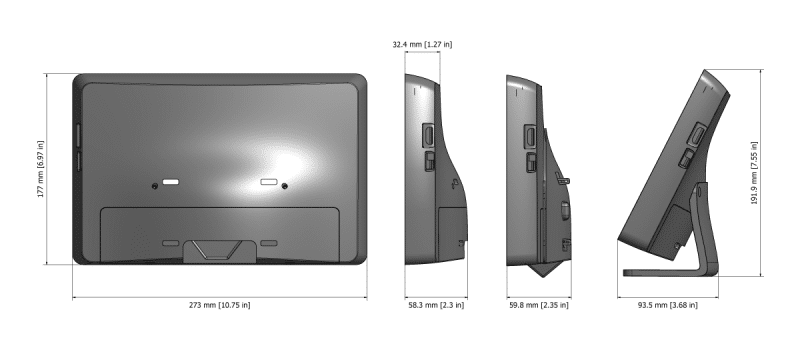 Liviau touchscreen dimensions