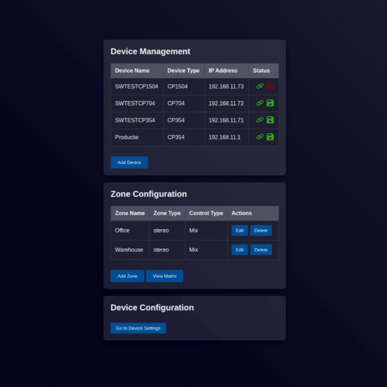 APEX ACW Manager software for setting up ACW-05 wall controllers