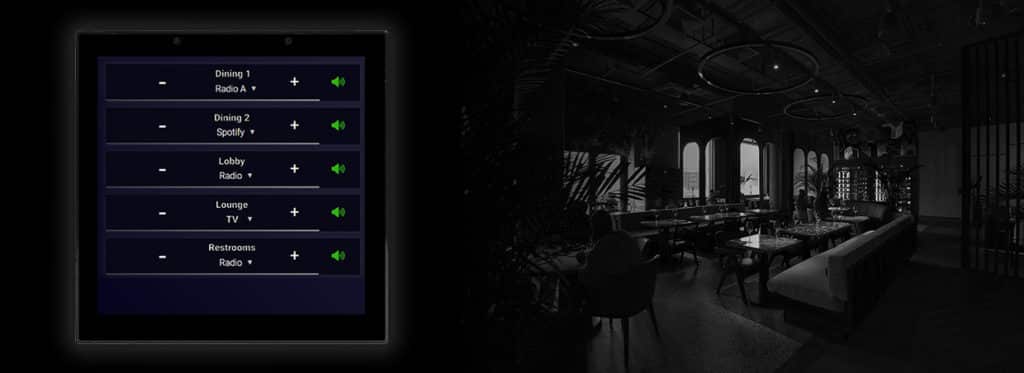 APEX ACW-05 wall plate touchscreen controller for CloudPower amplifiers